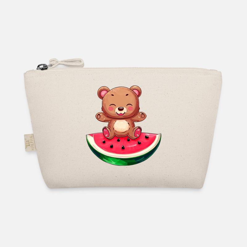 L’ours s’assoit sur la pastèque - Mignon Trousse biologique