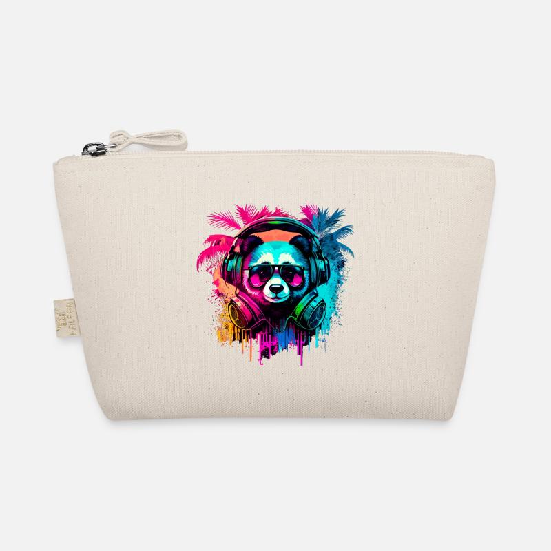 Abstract panda bear - Organic Pouch - nature