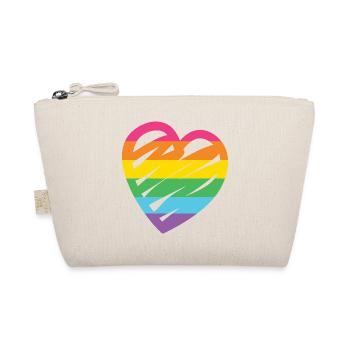 LGBTQ Rainbow Heart - Organic Pouch - nature - Front