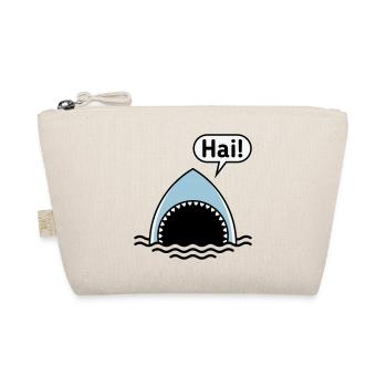 Hai! (Haifisch / Sprechblase / Comic / Cartoon) - Bio-Täschchen - Natur - Vorne
