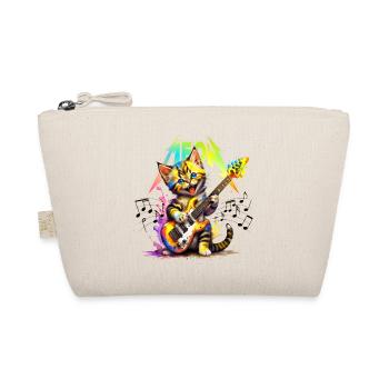 Meow-Kätzchen aus Metall – Regenbogen - Bio-Täschchen - Natur - Vorne