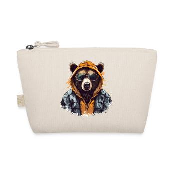 Streetstyle-Bär | Bären-Liebhaber - Bio-Täschchen - Natur - Vorne