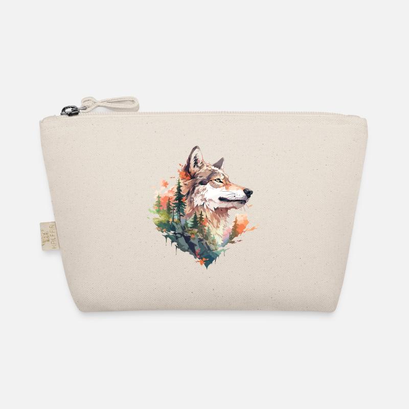 Wolf - Bio-Täschchen - Natur