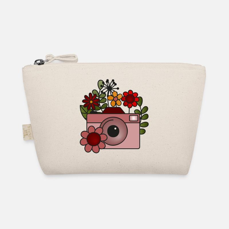 Blumige Kamera - Bio-Täschchen - Natur