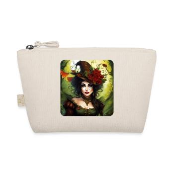 Halloween Fairy with Hat and Flowers - Organic Pouch - nature - Front
