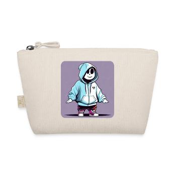 Cool ghost in hoodie - Organic Pouch - nature - Front