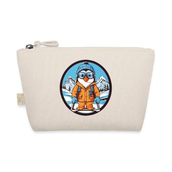 Cute penguin in winter coat - Organic Pouch - nature - Front
