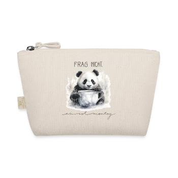 Funny Panda - es ist Montag - Bio-Täschchen - Natur - Vorne