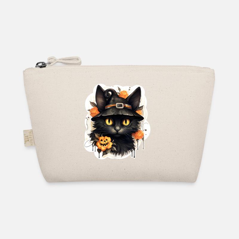 Halloween Black Cat Organic Pouch