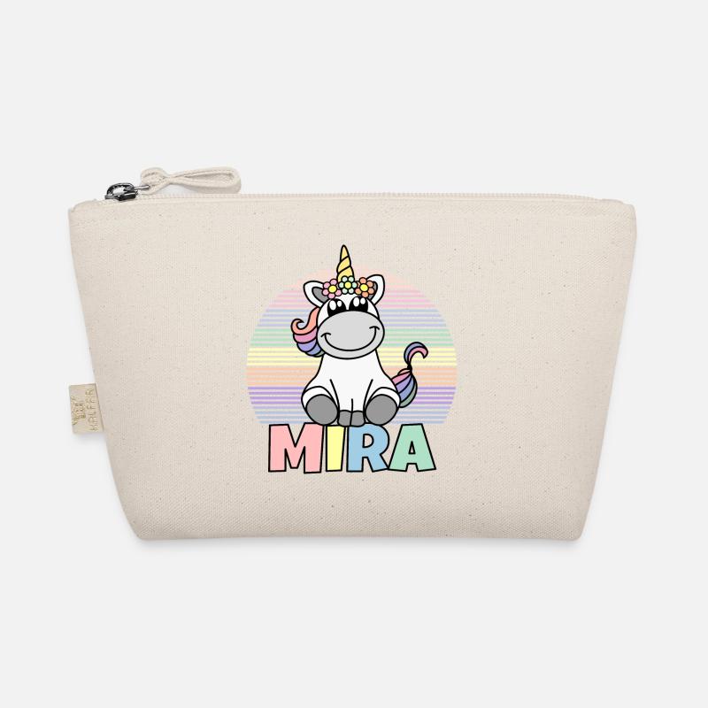 Mira Einhorn Name - Bio-Täschchen - Natur