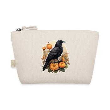 Halloween Crow Pumpkin - Organic Pouch - nature - Front