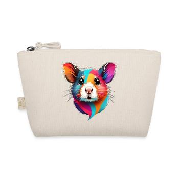 colorful hamster face - Bio-Täschchen - Natur - Vorne