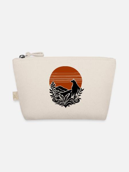 vintage wolf - Bio-Täschchen - Natur