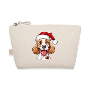 Chien Noël Père Noël Chien Père Noël Chapeau - Trousse biologique - nature - Devant