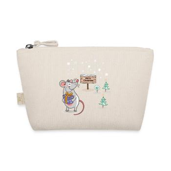 Merry Christmas - Bio-Täschchen - Natur - Vorne