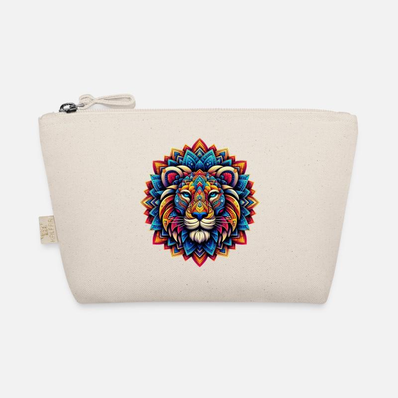 Lion décoré de mandalas Trousse biologique