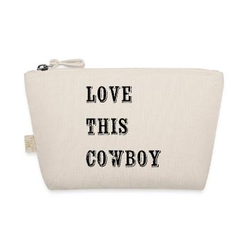 Cowboy, Valentinstag, Partnerlook, passendes Paar - Bio-Täschchen - Natur - Vorne