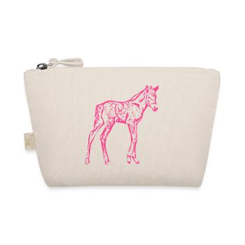 Horse pink pink - Organic Pouch - nature - Front