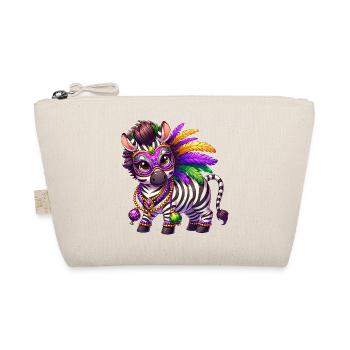Mardi Gras Zebra Comic Cute - Organic Pouch - nature - Front