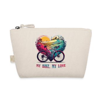 Bike Love Heartscape - Organic Pouch - nature - Front