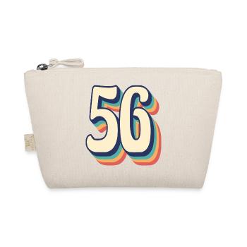 Vintage Retro T-Shirt Nummer 56 Fifty Six - Bio-Täschchen - Natur - Vorne