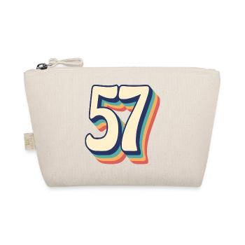 Vintage Retro T-Shirt Nummer 57 Fifty Seven - Bio-Täschchen - Natur - Vorne