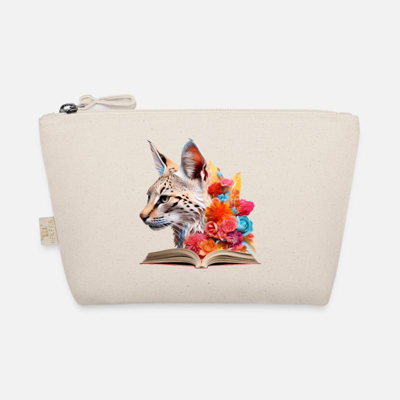 Serval-Katze Lesen Buch Bio-Täschchen
