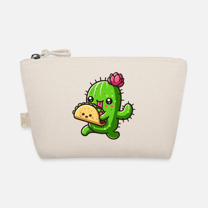 Cute Cactus Taco Comic Design Organic Pouch