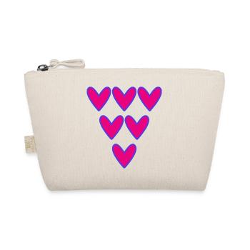 HEART. HEARTS. VALENTINE'S DAY. LOVE. LOVE. COUPLE. - Organic Pouch - nature - Front