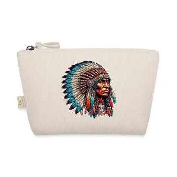 Amerikanisch Indianer Amerikanische Rote Haut - Bio-Täschchen - Natur - Vorne