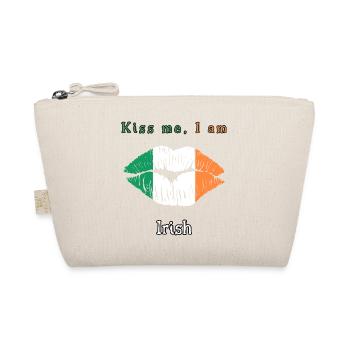 Kiss me - i am irish - Organic Pouch - nature - Front