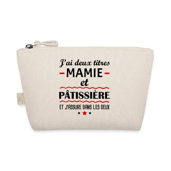 Deux titres mamie pâtissière,grand-mère,pâtisserie - Trousse biologique - nature - Devant
