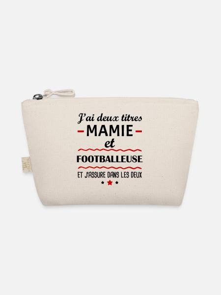 Deux titres mamie footballeuse,grand-mère,football - Trousse biologique - nature - Devant
