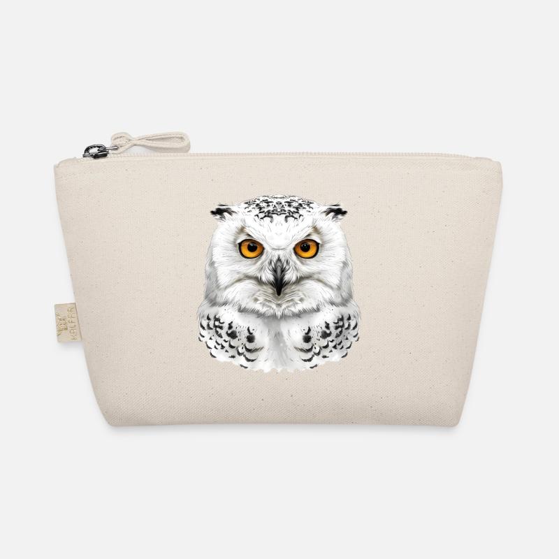 Schneeeulen-Kopf Bio-Täschchen