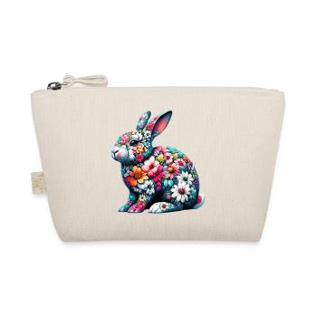 Rabbit decorated with flowers - Organic Pouch - nature - Front
