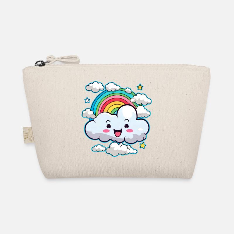 Cute cloud with rainbow Organic Pouch