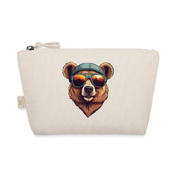 Cool bear with sunglasses - Organic Pouch - nature - Front