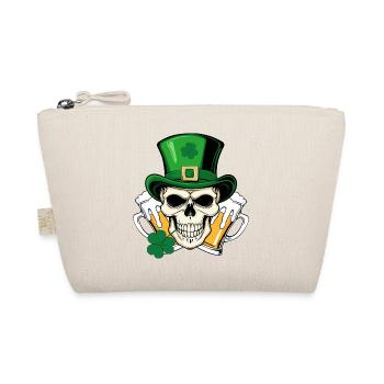 Totenkopf San Patrick Tag - Bio-Täschchen - Natur - Vorne