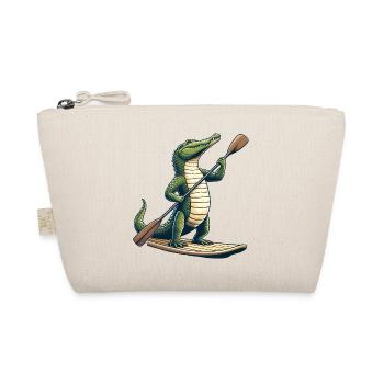 Crocodile on stand-up paddle - Organic Pouch - nature - Front