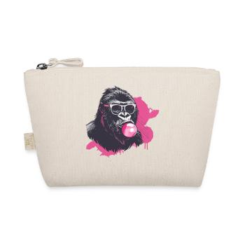 Gorille avec lunettes de soleil et chewing-gum rose - Trousse biologique - nature - Devant