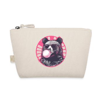 Ours avec chewing-gum rose et lunettes de soleil - Trousse biologique - nature - Devant