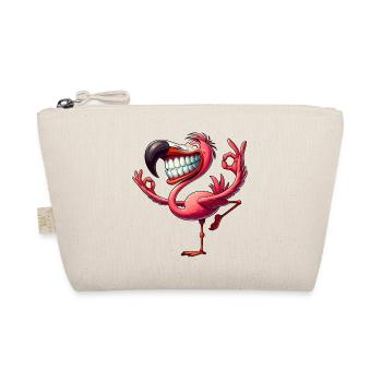 Süßer Cartoon Flamingo Yoga Gymnastik - Bio-Täschchen - Natur - Vorne