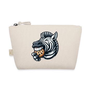 Cute Zebra with Cookie Cartoon Illustration - Organic Pouch - nature - Front