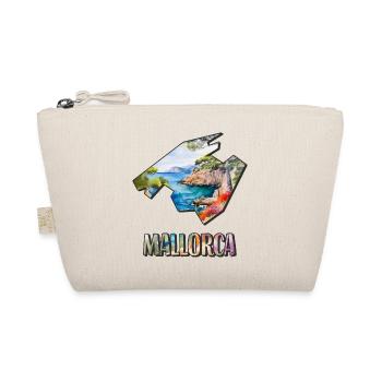 Aquarell Landkarte Mallorca - Bio-Täschchen - Natur - Vorne
