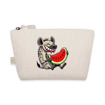 Süße Hyäne mit Wassermelone Cartoon Frucht Sommer - Bio-Täschchen - Natur - Vorne