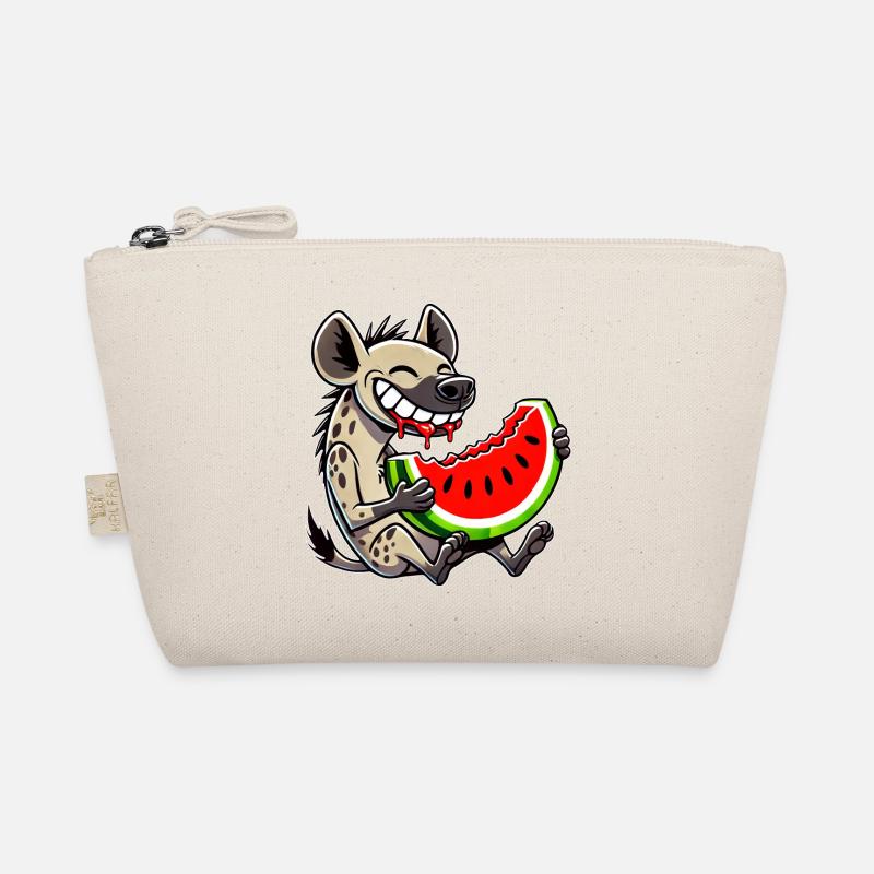 Hyène mignonne avec des fruits de dessin animé de pastèque d’été - Trousse biologique - nature