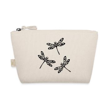 trio de libellules noires - Trousse biologique - nature - Devant