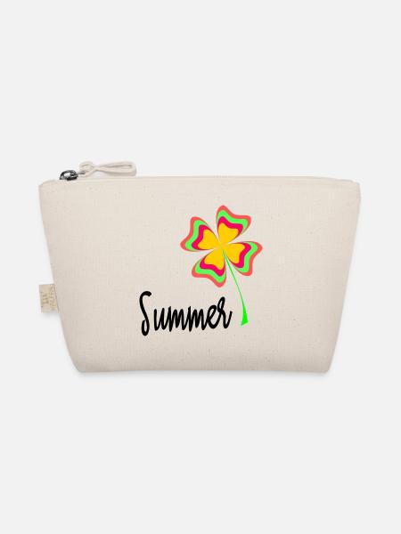 HOLIDAY. HAPPY HOLIDAYS. MISTRESS. MASTER. TEACHER - Organic Pouch - nature - Front