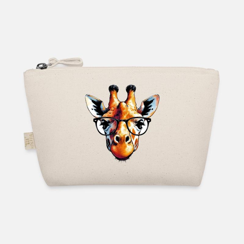 Giraffe mit Brille Bio-Täschchen