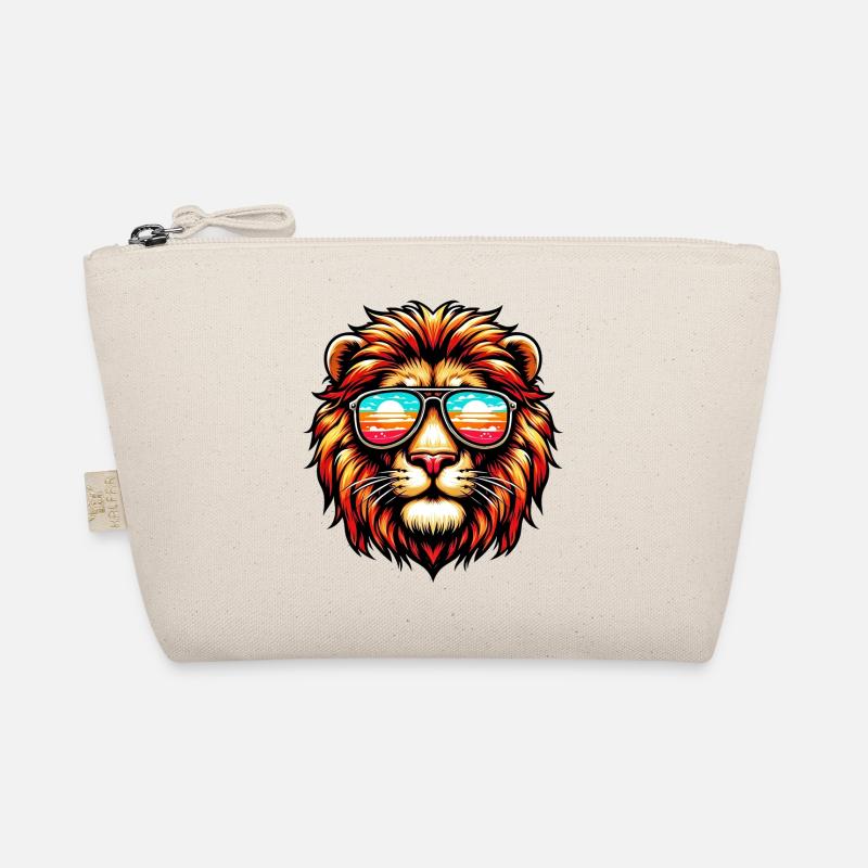 Lion avec des lunettes de soleil Trousse biologique